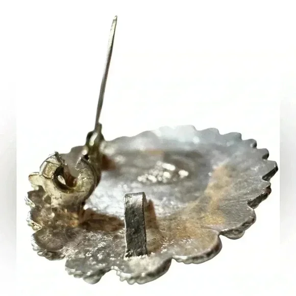 Vintage Eilat Stone in .935 Argentium Silver Brooch Pendant